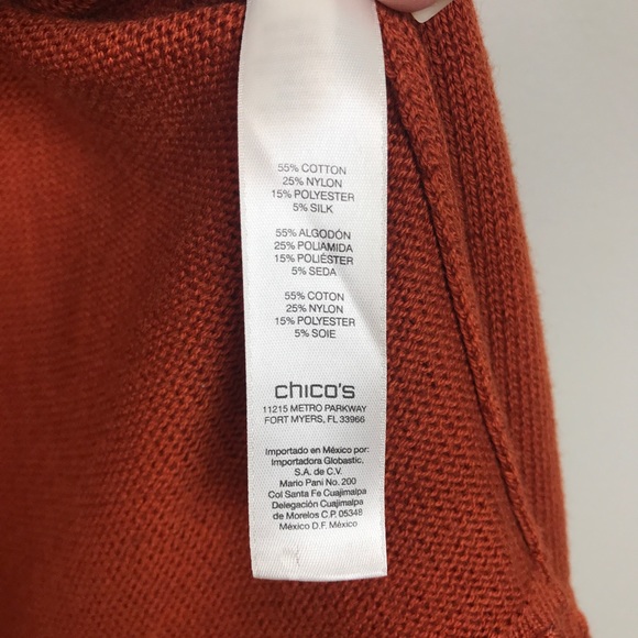 CHICO'S 0 adobe fringed  open cardigan - Picture 8 of 8